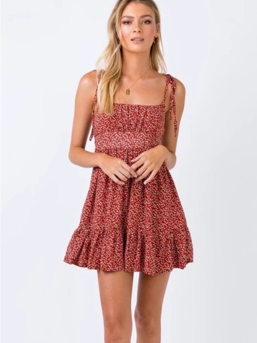 Princess Polly The Bonnie Mini Dress Floral Tie-Shoulder